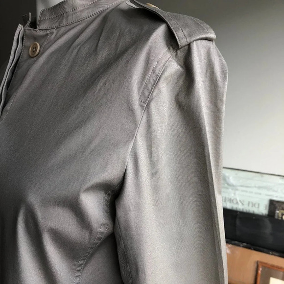 Calvin Klein Casual Military Inspired Cotton Jacket Soft Grey Size S - Picture 4 of 9